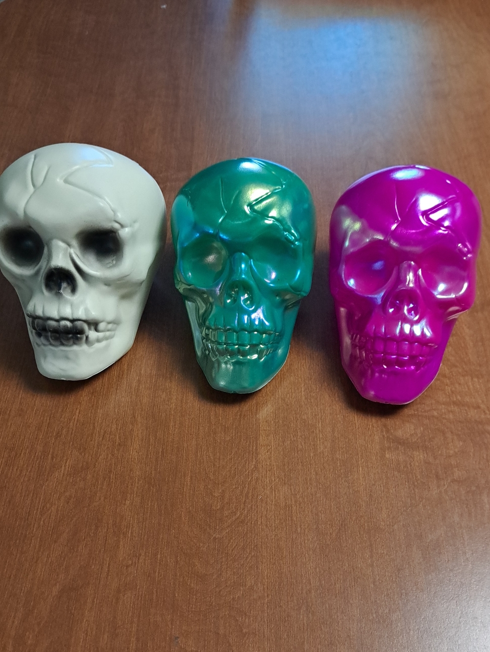 Halloween Skull Party Accent Set - White, Green, Pink